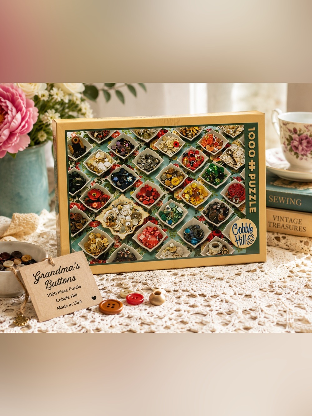 Cobble Hill Multicolor Buttons Jigsaw Puzzle